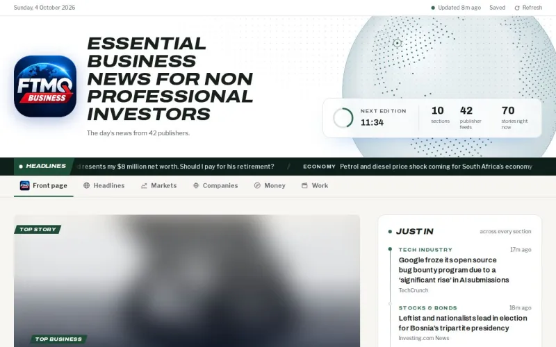 FTMQ Business front page