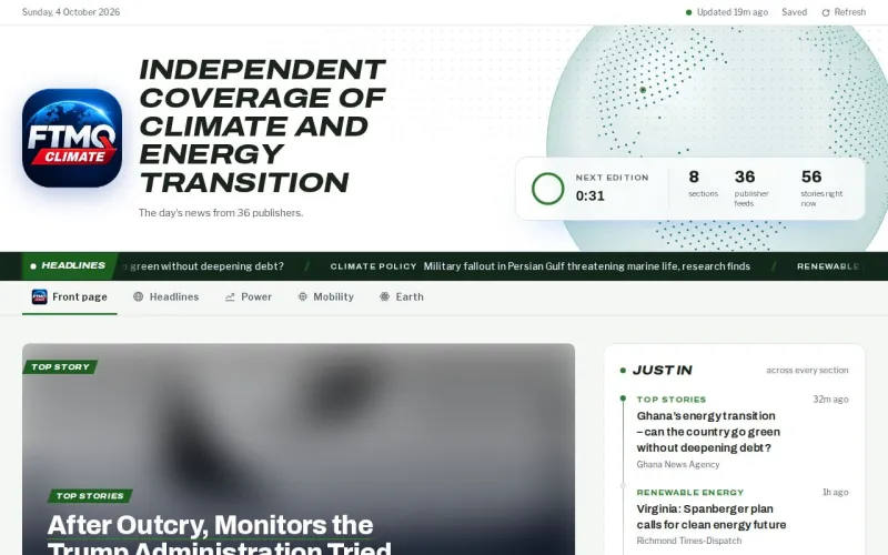 FTMQ Climate front page