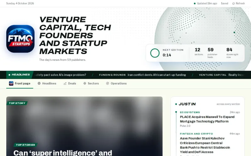 FTMQ Startups front page