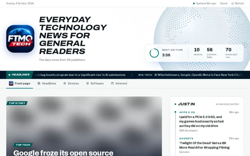 FTMQ Tech front page