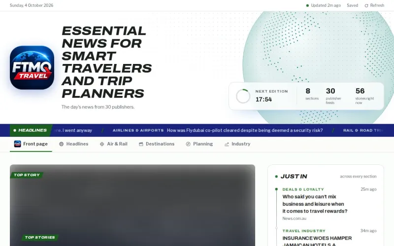 FTMQ Travel front page