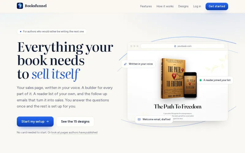 Booksfunnel homepage