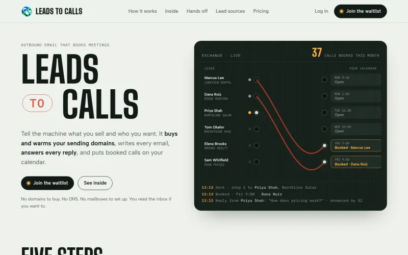 Leads to Calls homepage